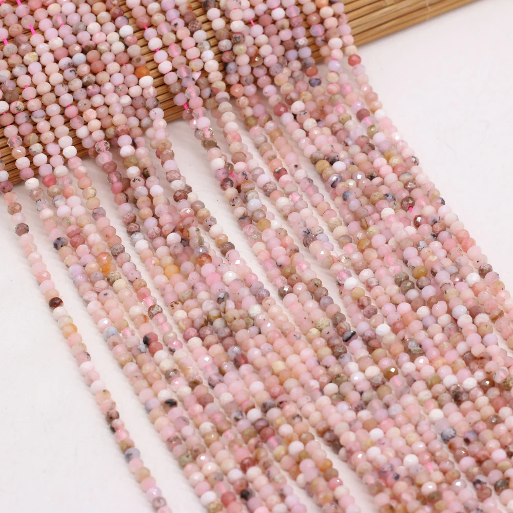 New Hot Sale Faceted Small Bead Natural Crystal Pink Opal Stone Beads for Women Jewelry Making Bracelet Necklace Size 3x2mm
New Hot Sale Faceted Small Bead Natural Crystal Pink Opal Stone Beads for Women Jewelry Making Bracelet Necklace Size 3x2mm