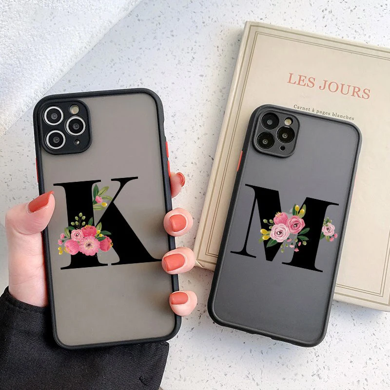 Initial Letter Flower Clear Case for IPhone 13 12 Mini 11 Pro XS MAX X XR 8 7 Plus SE 2020 Camera Protection Matte Hard PC Cover
Initial Letter Flower Clear Case for IPhone 13 12 Mini 11 Pro XS MAX X XR 8 7 Plus SE 2020 Camera Protection Matte Hard PC Cover