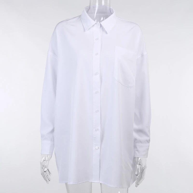 Celandine White Long Sleeve Loose Blouse Women Elegant Turn-down Collar Shirt Solid Casual Oversized Tops Autumn 2020 One Size
Celandine White Long Sleeve Loose Blouse Women Elegant Turn-down Collar Shirt Solid Casual Oversized Tops Autumn 2020 One Size