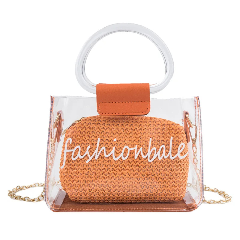 Women Summer Transparent Bag Handbag New Beach Weaving Chain Square Composite Bag 2020 Girl Casual Shoulder Messenger Bag #35
Women Summer Transparent Bag Handbag New Beach Weaving Chain Square Composite Bag 2020 Girl Casual Shoulder Messenger Bag #35