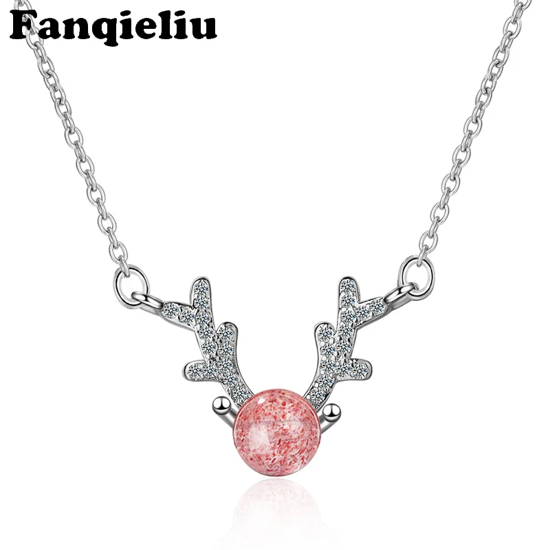 Fanqieliu Crystal Jewelry Deer Pendant O Chain Necklaces Woman Rhinestone Real 925 Sterling Silver Necklace For Women FQL20018
Fanqieliu Crystal Jewelry Deer Pendant O Chain Necklaces Woman Rhinestone Real 925 Sterling Silver Necklace For Women FQL20018