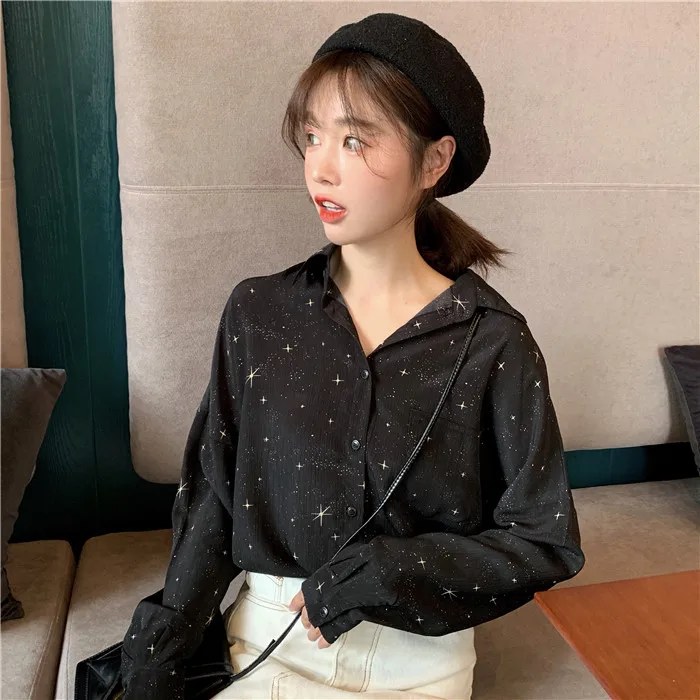 Chiffon Loose Preppy Style Women Shirts Korean Clothes Black Ladies Tops Fashion Brand Blouses Hipster Blusas Mujer De Moda New
Chiffon Loose Preppy Style Women Shirts Korean Clothes Black Ladies Tops Fashion Brand Blouses Hipster Blusas Mujer De Moda New