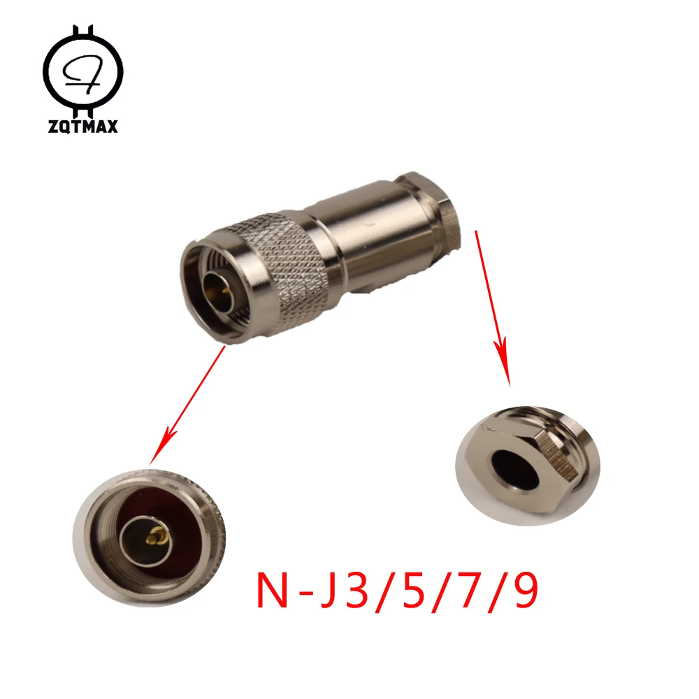 ZQTMAX N Male Plug Clamp RG5 RG6 5D-FB LMR300 Cable RF Connector, Cable connector
ZQTMAX N Male Plug Clamp RG5 RG6 5D-FB LMR300 Cable RF Connector, Cable connector
