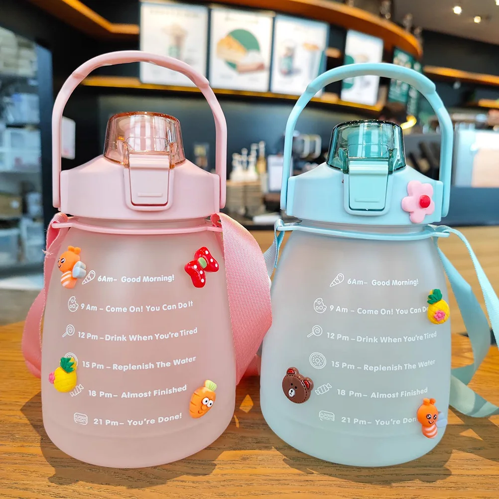Stickers Water Bottle With Straw 1300ml Cute Portable Scale Bottle For Water Outdoor Travel Kettle For Adult Student Drink Jugs
Stickers Water Bottle With Straw 1300ml Cute Portable Scale Bottle For Water Outdoor Travel Kettle For Adult Student Drink Jugs
