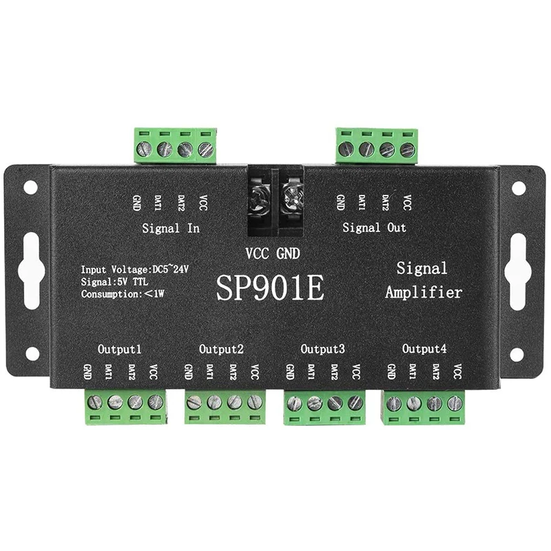 SP901E LED Pixel WS2812B WS2811 SPI Signal Amplifier Repeater for WS2813 SK6812 WS2815 WS2801 SK9822 Etc All the RGB
SP901E LED Pixel WS2812B WS2811 SPI Signal Amplifier Repeater for WS2813 SK6812 WS2815 WS2801 SK9822 Etc All the RGB