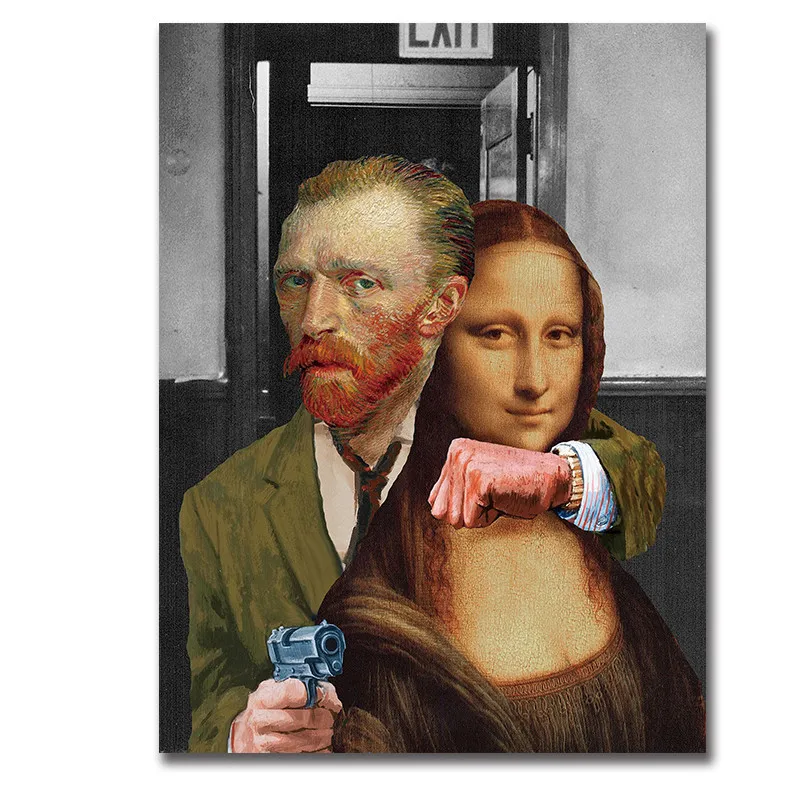 Funny Art Van Gogh and Mona Lisa Canvas Posters and print Abstract Famous Oil Paintings on Canvas Wall Pictures for Home Cuadros
Funny Art Van Gogh and Mona Lisa Canvas Posters and print Abstract Famous Oil Paintings on Canvas Wall Pictures for Home Cuadros