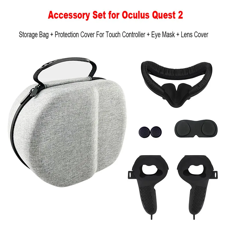 VR Accessory Set for Oculus Quest 2 , Storage Bag Eye Mask VR Lens Protector Cover Protection Cover For Touch Controller
VR Accessory Set for Oculus Quest 2 , Storage Bag Eye Mask VR Lens Protector Cover Protection Cover For Touch Controller