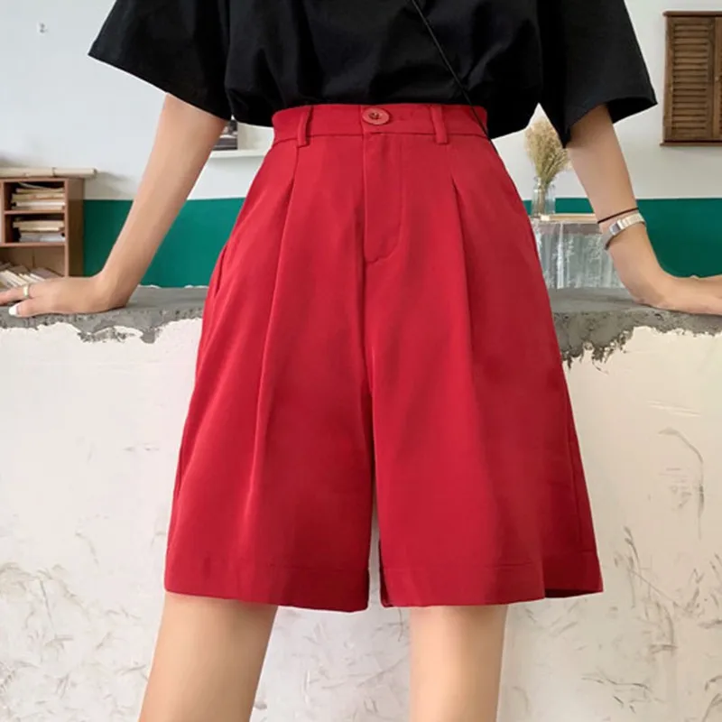 Summer Fashion Women High Waist Knee Length Pants Casual Loose Solid Color Short Wide Leg Half Pants
Summer Fashion Women High Waist Knee Length Pants Casual Loose Solid Color Short Wide Leg Half Pants