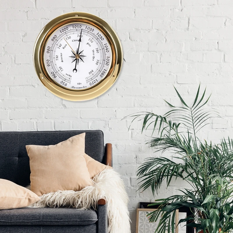 145mm Wall Mounted Thermometer Hygrometer Barometer Watch Tidal Clock Weather Station Indoor Outdoor
145mm Wall Mounted Thermometer Hygrometer Barometer Watch Tidal Clock Weather Station Indoor Outdoor