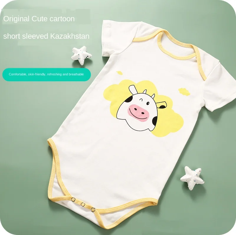 Newborn baby clothes cotton cartoon baby girl romper summer bodysuit short sleeve unisex for 0-12M
Newborn baby clothes cotton cartoon baby girl romper summer bodysuit short sleeve unisex for 0-12M