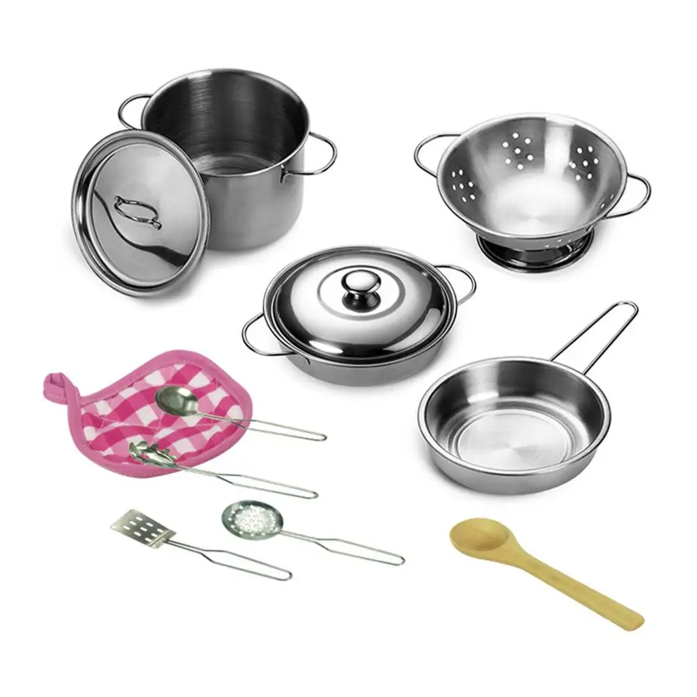 12pcs Girls Kids Mini Pretend Play Tools Stainless Steel Children Kitchen Cookware Pots Pans Food Toys Set
12pcs Girls Kids Mini Pretend Play Tools Stainless Steel Children Kitchen Cookware Pots Pans Food Toys Set