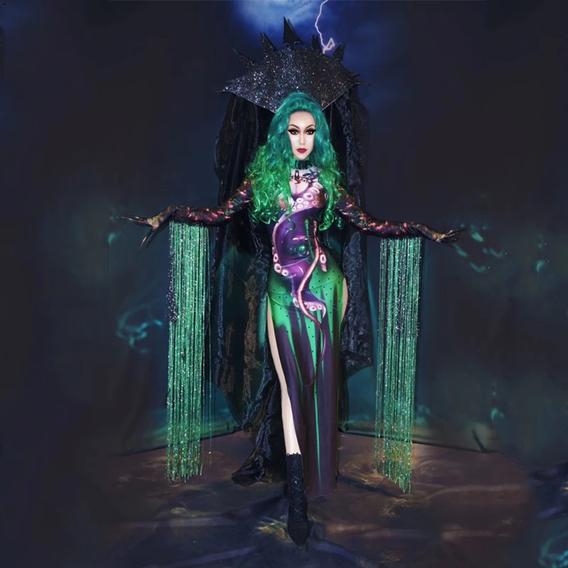New Scary Nightclub Bar Rave Party Carnival Performance Witch Costume Women Halloween Party Cosplay Devil Stage Outfit DQL2705
New Scary Nightclub Bar Rave Party Carnival Performance Witch Costume Women Halloween Party Cosplay Devil Stage Outfit DQL2705