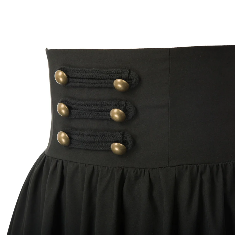 Женская юбка летняя одежда готическая макси с высокой талией плиссированная