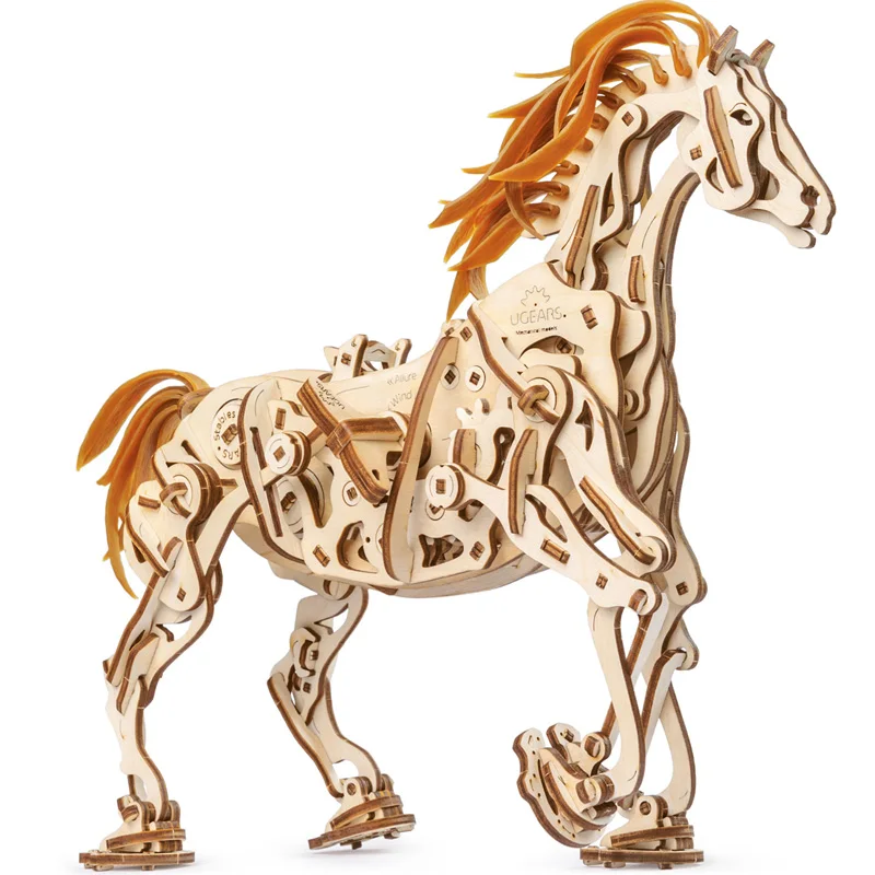 Ugears bionic horse mechanical Trojan horse wooden mechanical transmission model building block movable assembly toys
Ugears bionic horse mechanical Trojan horse wooden mechanical transmission model building block movable assembly toys