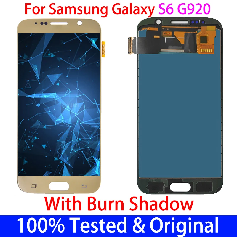 ORIGINAL AMOLED Replacement With burn shadow S6 for SAMSUNG GALAXY S6 G920 SM-G920F G920F G920FD Touch Screen Digitizer Assembly
ORIGINAL AMOLED Replacement With burn shadow S6 for SAMSUNG GALAXY S6 G920 SM-G920F G920F G920FD Touch Screen Digitizer Assembly