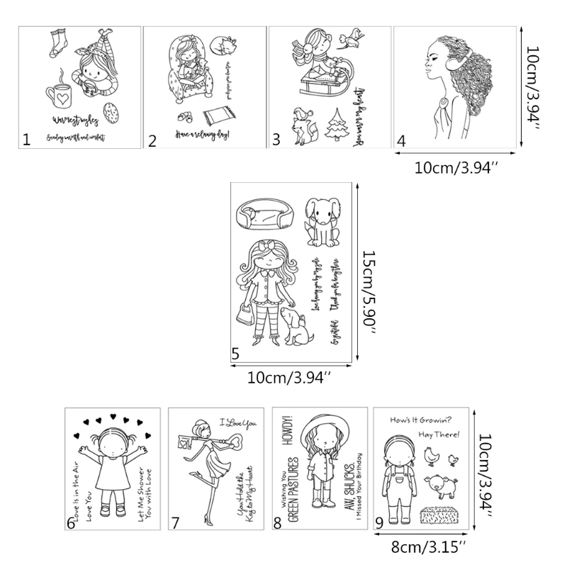 Girls Silicone Clear Seal Stamp 2021 New DIY Scrapbooking Embossing Photo Album Decorative Card Craft Paper Art Gift
Girls Silicone Clear Seal Stamp 2021 New DIY Scrapbooking Embossing Photo Album Decorative Card Craft Paper Art Gift