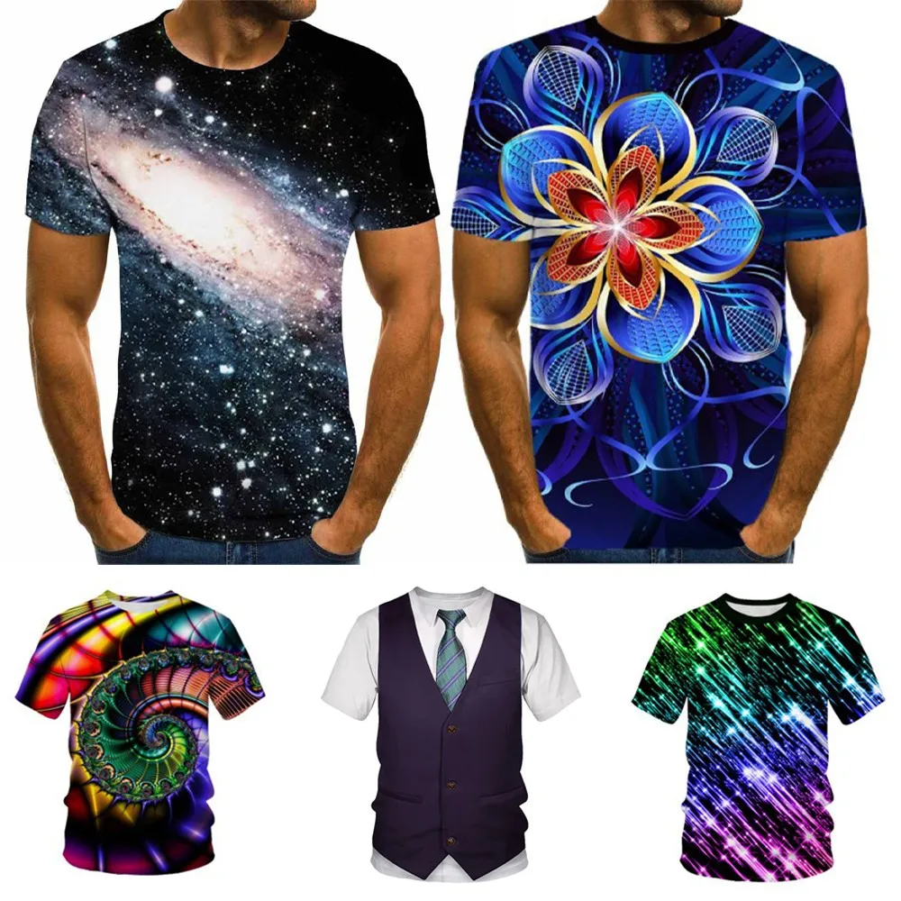 Mens Casual Summer 3D Print T-Shirt Tops Graphic Tee Round Neck Short Sleeve Spring Casual Tops Pullovers Fashion Slim Basic Top
Mens Casual Summer 3D Print T-Shirt Tops Graphic Tee Round Neck Short Sleeve Spring Casual Tops Pullovers Fashion Slim Basic Top