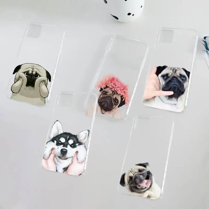 Pug Phone Case Clear Transparent for iPhone 11 12 13 mini pro XS MAX 8 7 6 6S Plus X 5S SE XR 2020
Pug Phone Case Clear Transparent for iPhone 11 12 13 mini pro XS MAX 8 7 6 6S Plus X 5S SE XR 2020