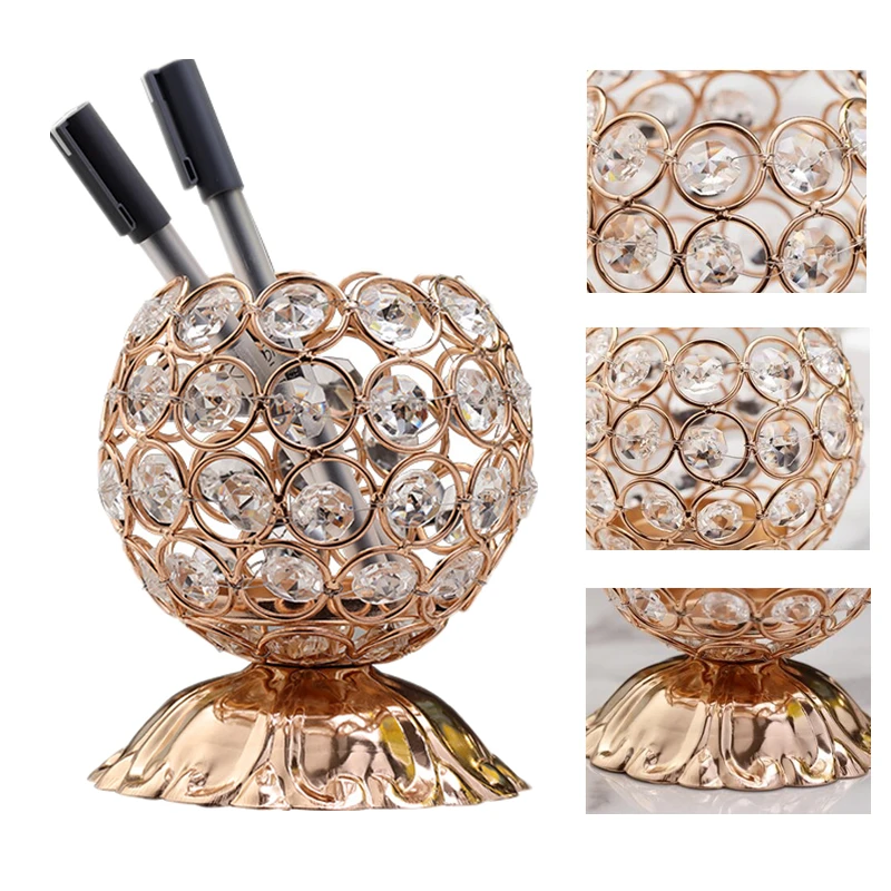 Crystal Pen Holder Makeup Brush Bucket Jewelry Storage Box Home Desk Decoration Ornaments
Crystal Pen Holder Makeup Brush Bucket Jewelry Storage Box Home Desk Decoration Ornaments