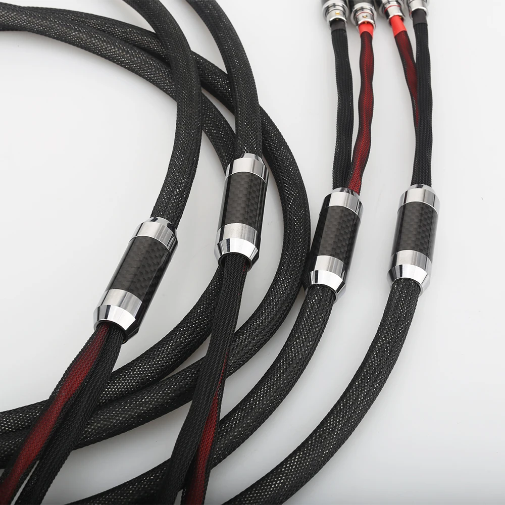 High Quality SC316AG 100% Pure Solid Silver Speaker cable with carbon fiber Spade Plug Loudspeaker Cable HIFI
High Quality SC316AG 100% Pure Solid Silver Speaker cable with carbon fiber Spade Plug Loudspeaker Cable HIFI