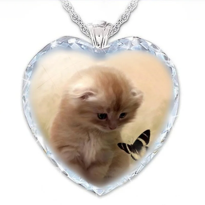 Heart Shaped Crystal Gem Cute Cat Pattern Fashion Pendant Necklace Female
Heart Shaped Crystal Gem Cute Cat Pattern Fashion Pendant Necklace Female