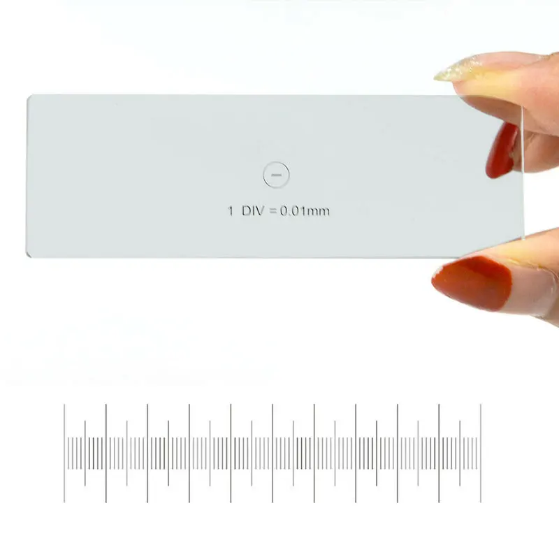 25*75mm 0.01mm Microscope Stage Micrometer Calibrate Microscope Slide with One Scale
25*75mm 0.01mm Microscope Stage Micrometer Calibrate Microscope Slide with One Scale