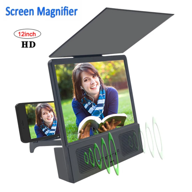 8.5inch 12inch Phone Screen Amplifiers Magnifying Glass Mobile Projector Bracket Magnifier With Audio Bluetooth Speaker
8.5inch 12inch Phone Screen Amplifiers Magnifying Glass Mobile Projector Bracket Magnifier With Audio Bluetooth Speaker