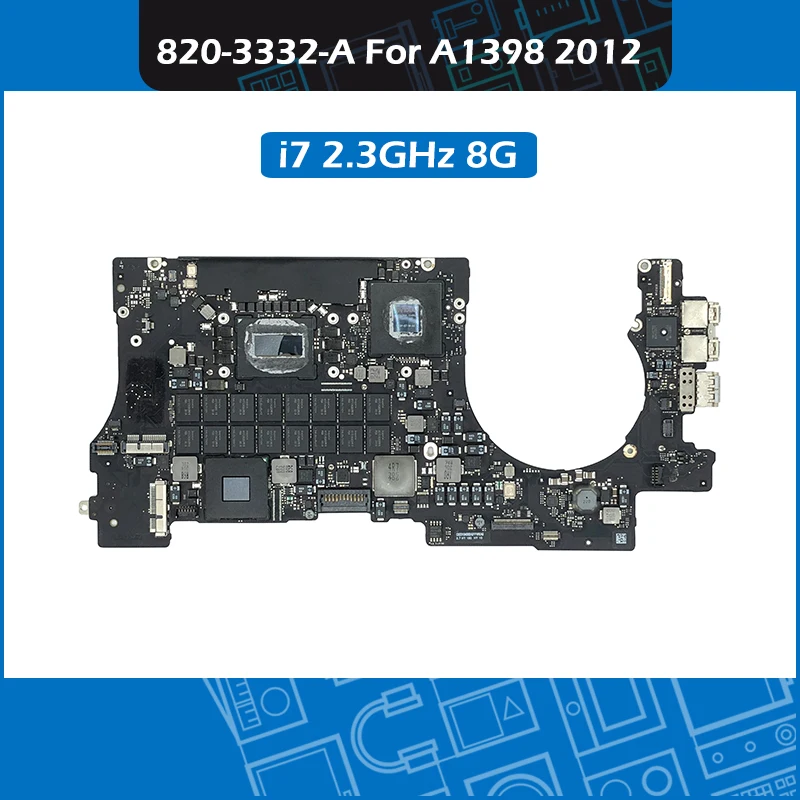 Материнская плата для ноутбука i7 2,3 ГГц 2,6 ГГц 8 Гб 820-3332-A для Macbook Pro Retina 15 "A1398 Замена материнской платы 2012 года
Материнская плата для ноутбука i7 2,3 ГГц 2,6 ГГц 8 Гб 820-3332-A для Macbook Pro Retina 15 "A1398 Замена материнской платы 2012 года