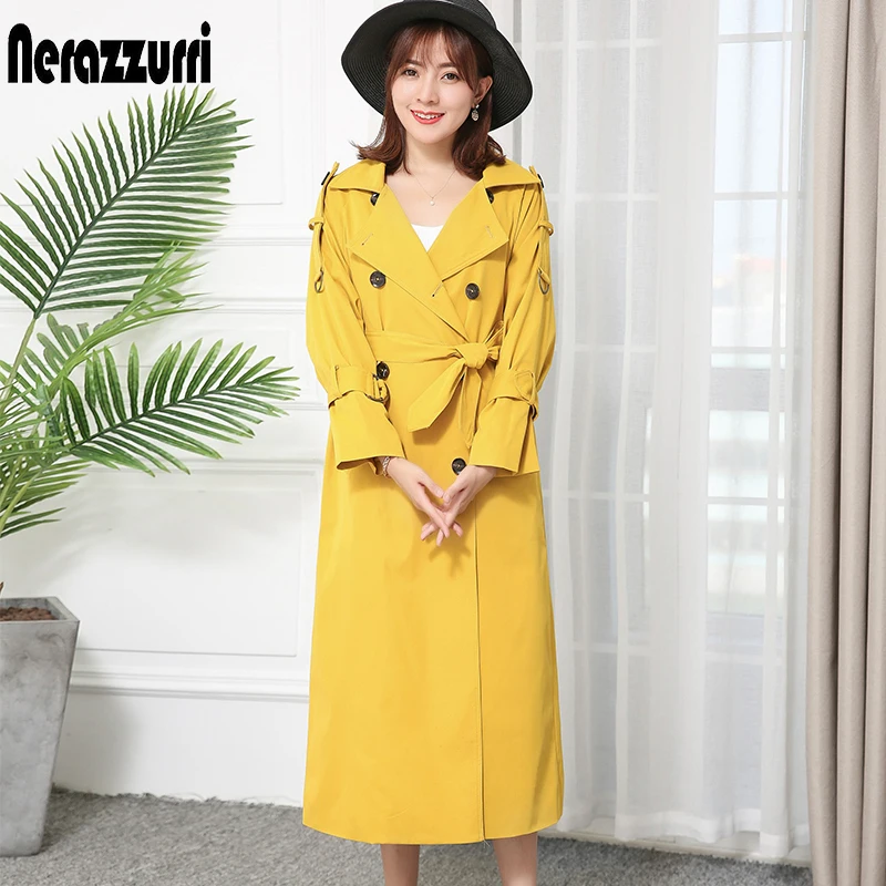 Nerazzurri тренч женский длинный без руковов высокое качество модное пальто для