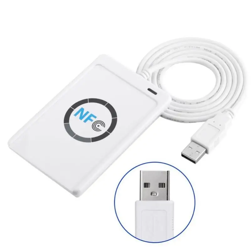 RFID Smart Card Reader Writer Copier Duplicator Writable Clone Software USB S50 13.56mhz ISO/IEC18092+5pcs M1 Cards NFC ACR122U
RFID Smart Card Reader Writer Copier Duplicator Writable Clone Software USB S50 13.56mhz ISO/IEC18092+5pcs M1 Cards NFC ACR122U