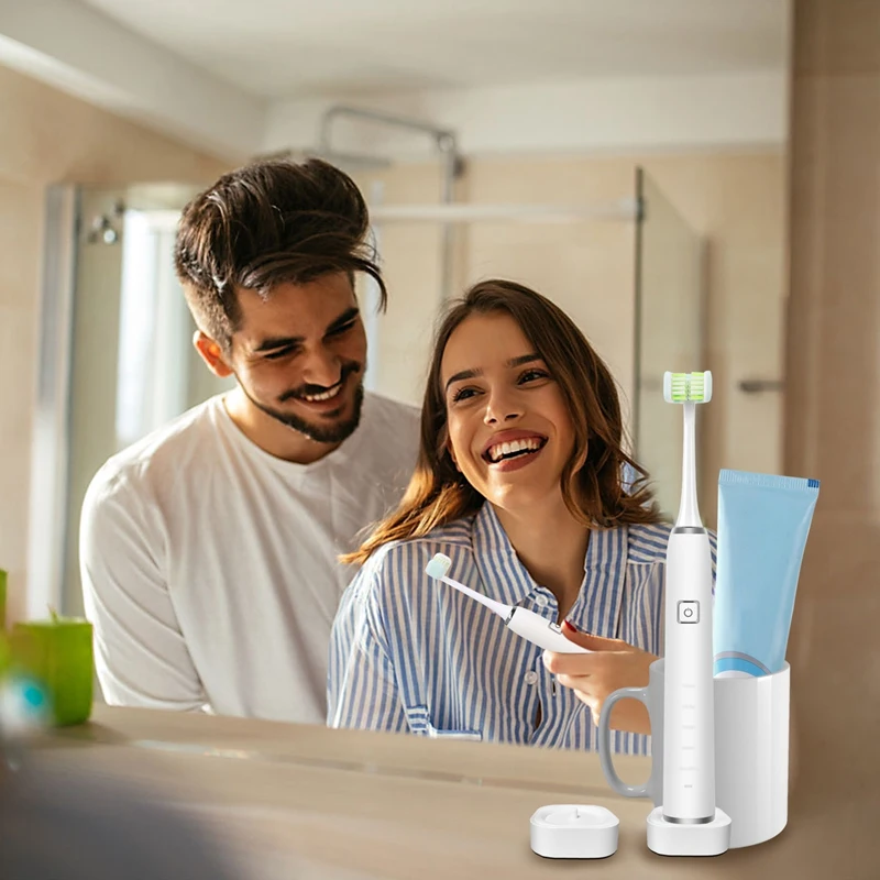 Adult Rechargeable Sonic Electric Toothbrush with 3x Replacement Heads and Portable Toothbrush with Timing Function
Adult Rechargeable Sonic Electric Toothbrush with 3x Replacement Heads and Portable Toothbrush with Timing Function