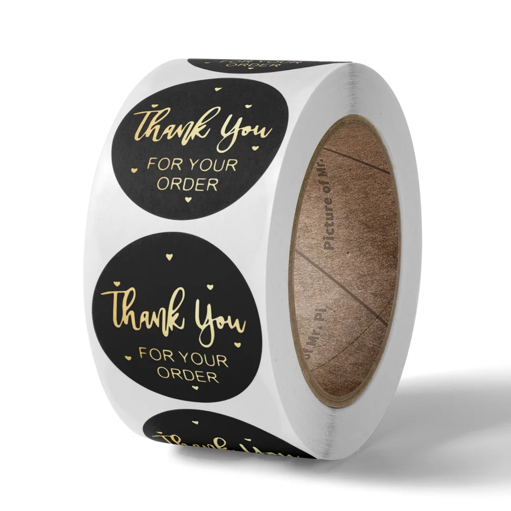 1 Inch 500pcs/roll Black Round Gold Foil Thank You Sticker for your order Seal Labels for Toy Store Deal Stickers adesivos
1 Inch 500pcs/roll Black Round Gold Foil Thank You Sticker for your order Seal Labels for Toy Store Deal Stickers adesivos