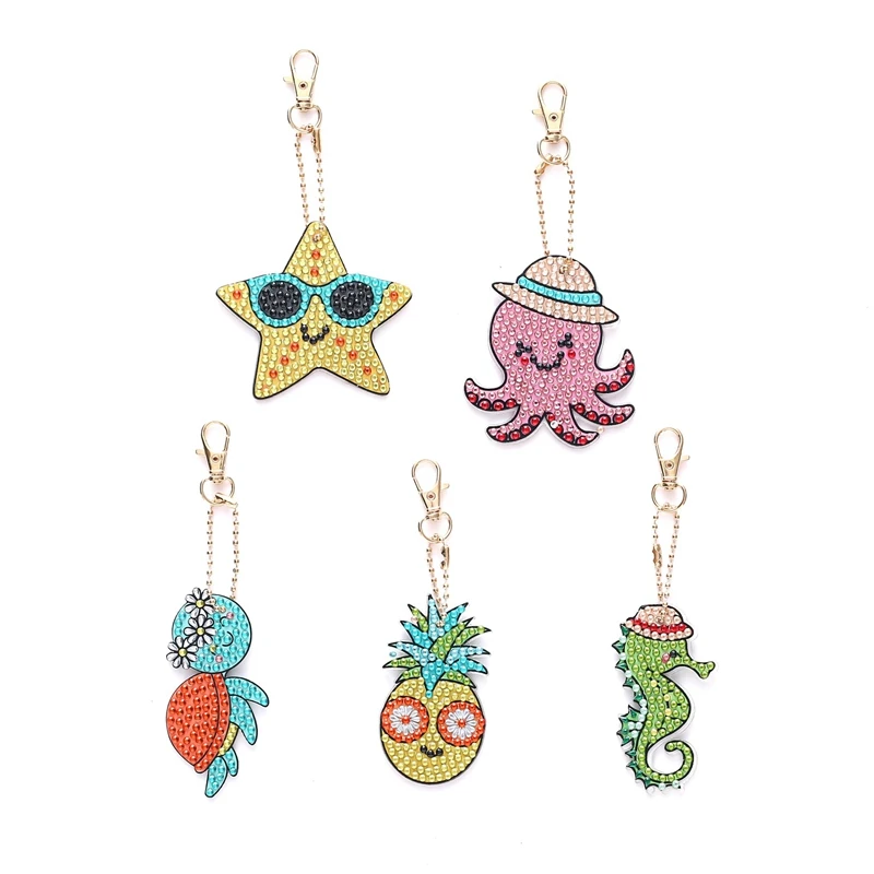 5PCS 5D Diamond Painting Animal Keychain Kits Ocean Octopus Sea Turtle Hippocampus Diamond Art Pendant for Kids Adults
5PCS 5D Diamond Painting Animal Keychain Kits Ocean Octopus Sea Turtle Hippocampus Diamond Art Pendant for Kids Adults