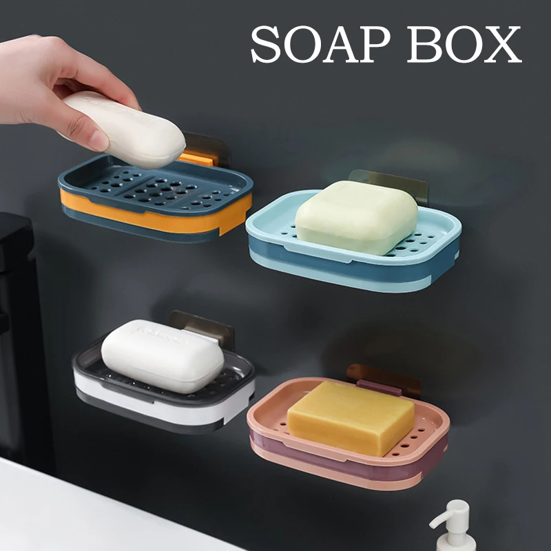 Soap Holder Drain Wall Mounted Soap Sponge Holder Storage Rack Bathroom Organizer Soap Draining Holder Kitchen Hanging Soap Box
Soap Holder Drain Wall Mounted Soap Sponge Holder Storage Rack Bathroom Organizer Soap Draining Holder Kitchen Hanging Soap Box