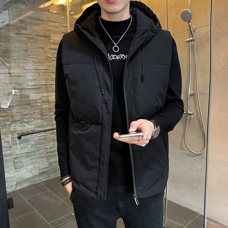Vest Men Solid Winter Jacket Warm Men's Outerwear Waistcoat Casual Vests Hooded Jacket Man Sleeveless Jackets Plus Size
Vest Men Solid Winter Jacket Warm Men's Outerwear Waistcoat Casual Vests Hooded Jacket Man Sleeveless Jackets Plus Size