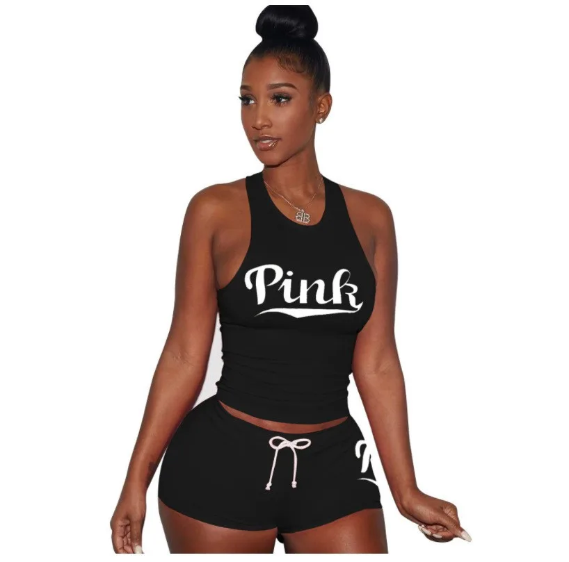 Fashion sexy women casual letter print Sleeveless Tank Top + Shorts 2pcs sets casual tracksuit Lady's outfits Overalls Plus Size
Fashion sexy women casual letter print Sleeveless Tank Top + Shorts 2pcs sets casual tracksuit Lady's outfits Overalls Plus Size