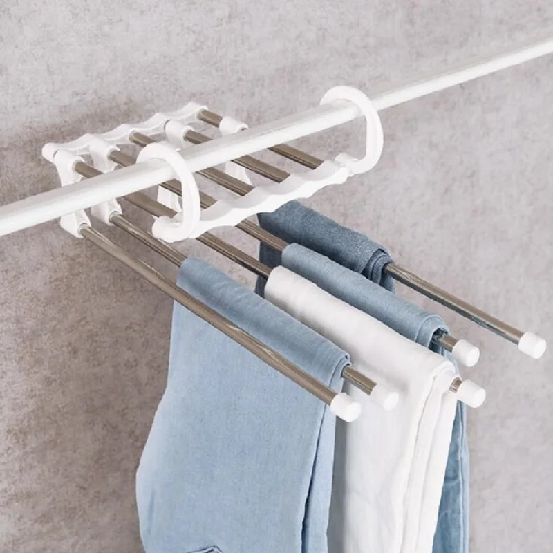 5 In 1 Pant Rack Hanger Clothes Organizer Multi-Functional Shelves Closet Storage Shelf Stainless Steel Retractable Scarf Shelf
5 In 1 Pant Rack Hanger Clothes Organizer Multi-Functional Shelves Closet Storage Shelf Stainless Steel Retractable Scarf Shelf
