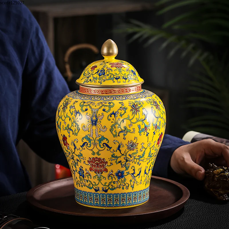 Creative Painted Flower Ceramic Tea Caddy Art Flower Vase Large-capacity Sealed Storage Jar with Lid Countertop Porch Decoration
Creative Painted Flower Ceramic Tea Caddy Art Flower Vase Large-capacity Sealed Storage Jar with Lid Countertop Porch Decoration
