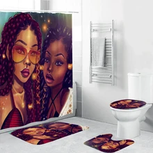Занавески для душа в ванную комнату с принтом стиле Африканского