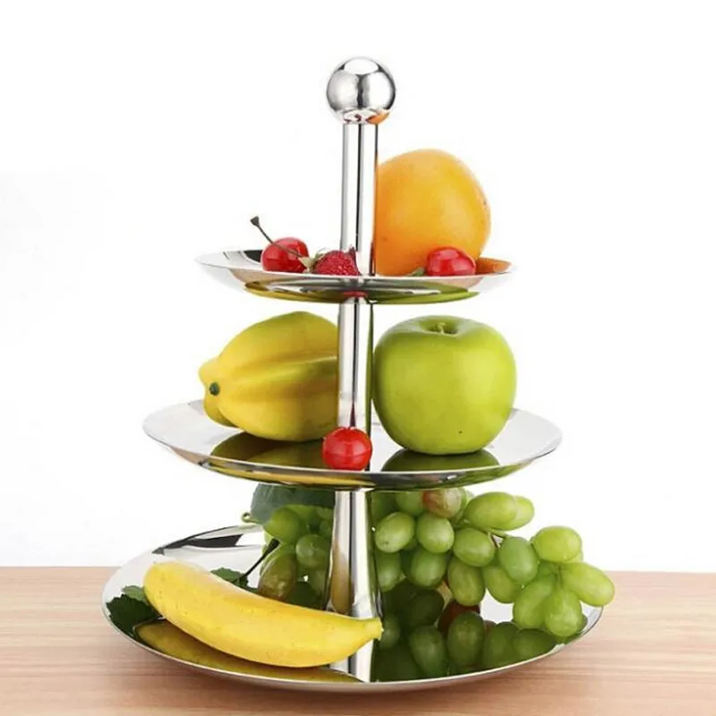 Coffee Table Tray Kitchen Items Household Stainless Steel 3 Layer Fruit Plate Multifunction Snack Basket Bar Pantry Organizer
Coffee Table Tray Kitchen Items Household Stainless Steel 3 Layer Fruit Plate Multifunction Snack Basket Bar Pantry Organizer
