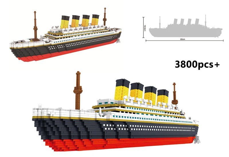 Movie series micro building Blocks Titanic Big Cruise Ship Boat 3D Modle DIY Mini Diamond Bricks Toys for Children kids gift
Movie series micro building Blocks Titanic Big Cruise Ship Boat 3D Modle DIY Mini Diamond Bricks Toys for Children kids gift