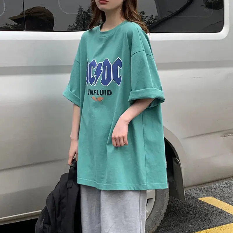 New Short-Sleeved T-Shirt Female Harajuku Style Half-Sleeved Mid-Length Loose Korean Student Hong Kong Style Top
New Short-Sleeved T-Shirt Female Harajuku Style Half-Sleeved Mid-Length Loose Korean Student Hong Kong Style Top