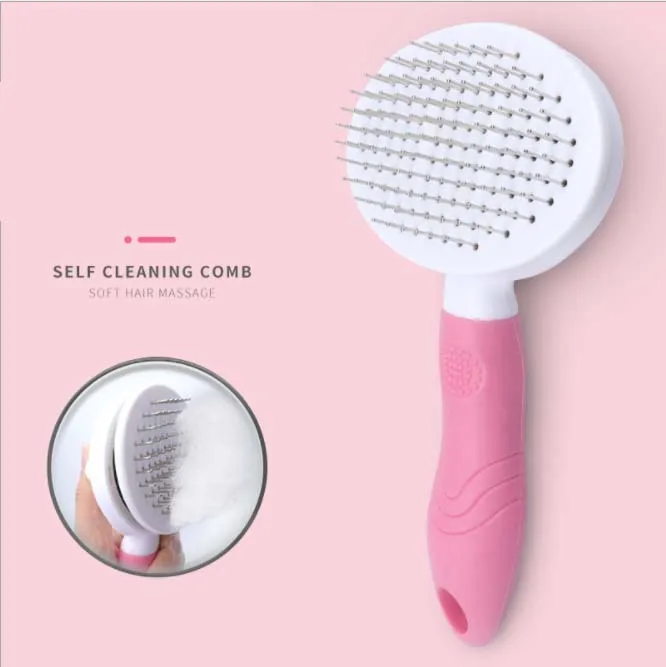 Dog Comb Pet Brush Remove Hair Open Knot Cat Combs Automatic Puppy Accessories Steel Needle Brushes Grooming Tool
Dog Comb Pet Brush Remove Hair Open Knot Cat Combs Automatic Puppy Accessories Steel Needle Brushes Grooming Tool