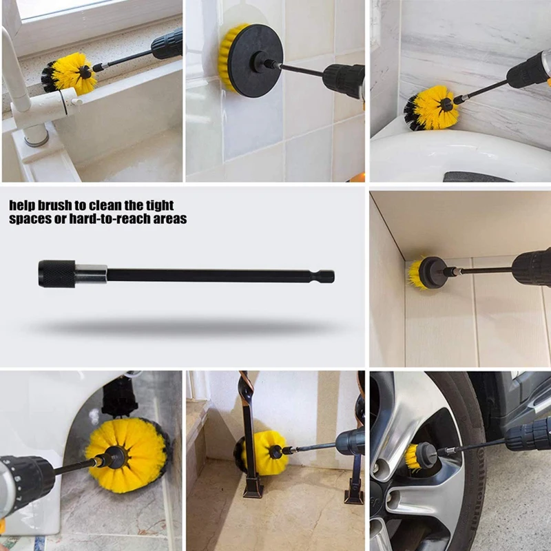12 Piece Drill Brush Scrub Pads Power Scrubber Brush with Extended Long Attachment All Purpose-Cleaner Scrubbing Cordless Drill
12 Piece Drill Brush Scrub Pads Power Scrubber Brush with Extended Long Attachment All Purpose-Cleaner Scrubbing Cordless Drill