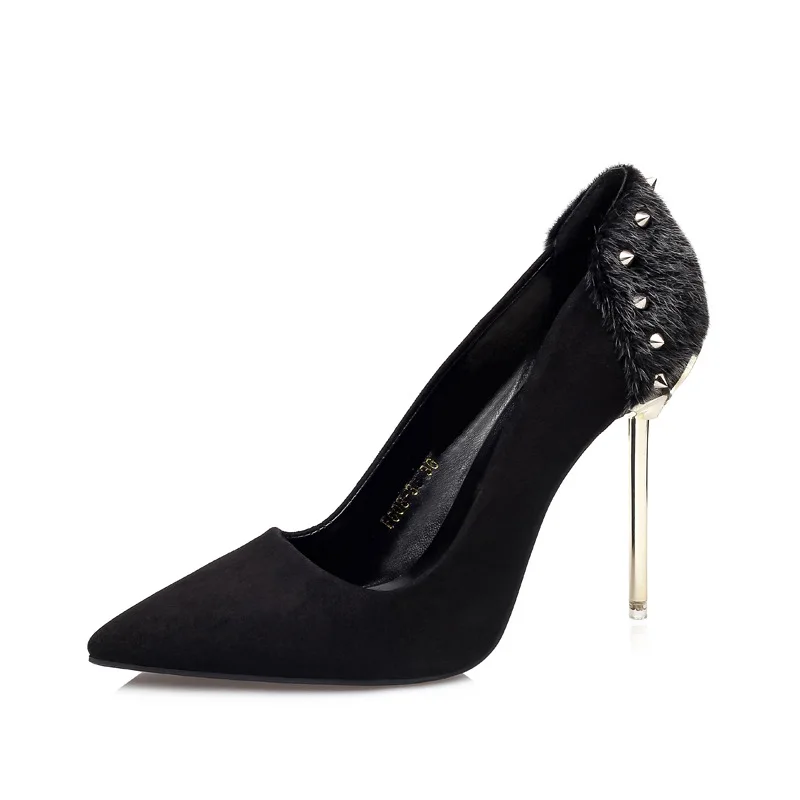 2020 Newest Arrival Sexy Pointed Toe Office Shoes Rivet Women's Concise Solid Flock Shallow High Heels 10cm Shoes Women Fashion
2020 Newest Arrival Sexy Pointed Toe Office Shoes Rivet Women's Concise Solid Flock Shallow High Heels 10cm Shoes Women Fashion