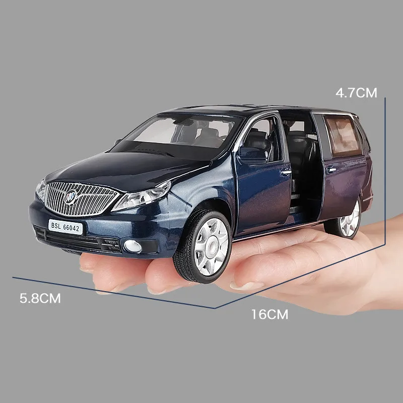 Хит продаж 1:32 GL8 коммерческая модель сплава автомобиля имитация металла 6 дверей