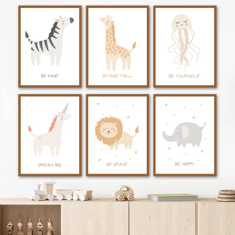 Nordic Poster Lion Giraffe Elephant Zebra Unicorn Jellyfish Wall Art Print Canvas Painting Nursery Pictures Baby Kids Room Decor
Nordic Poster Lion Giraffe Elephant Zebra Unicorn Jellyfish Wall Art Print Canvas Painting Nursery Pictures Baby Kids Room Decor