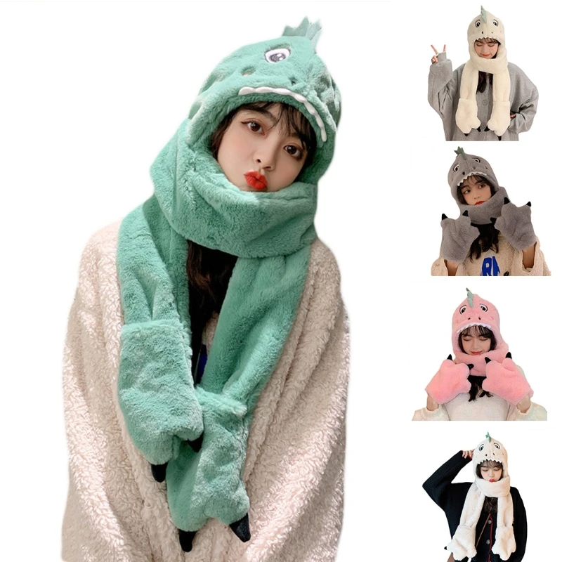 Soft Plush Feel Hat Children Winter Warm Hooded Scarf Cozy Party Costume Head Accessories Dinosaur Toy Party Decorations
Soft Plush Feel Hat Children Winter Warm Hooded Scarf Cozy Party Costume Head Accessories Dinosaur Toy Party Decorations