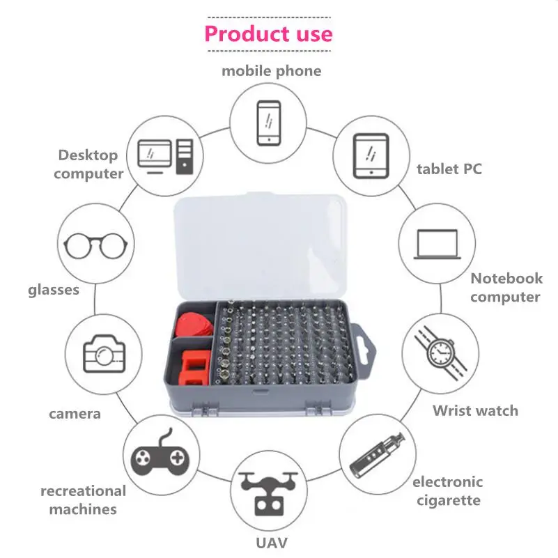 115 in one multi-function tool drill and Screw driver nozzle Hand tool kit Hexagonal Maintenance tool for PC and mobile phone
115 in one multi-function tool drill and Screw driver nozzle Hand tool kit Hexagonal Maintenance tool for PC and mobile phone