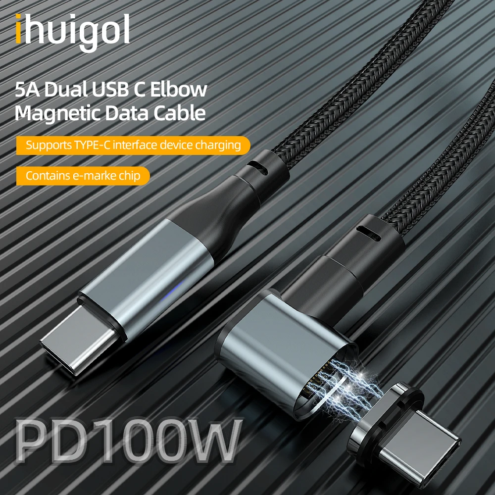 ihuigol 100W USB C to USB Type C Magnetic Cable USB-C PD Fast Charger Data Sync for MacBook Pro Huawei P40 Xiaomi Redmi Samsung
ihuigol 100W USB C to USB Type C Magnetic Cable USB-C PD Fast Charger Data Sync for MacBook Pro Huawei P40 Xiaomi Redmi Samsung